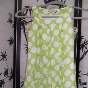 Cute lime green polka dot dress
